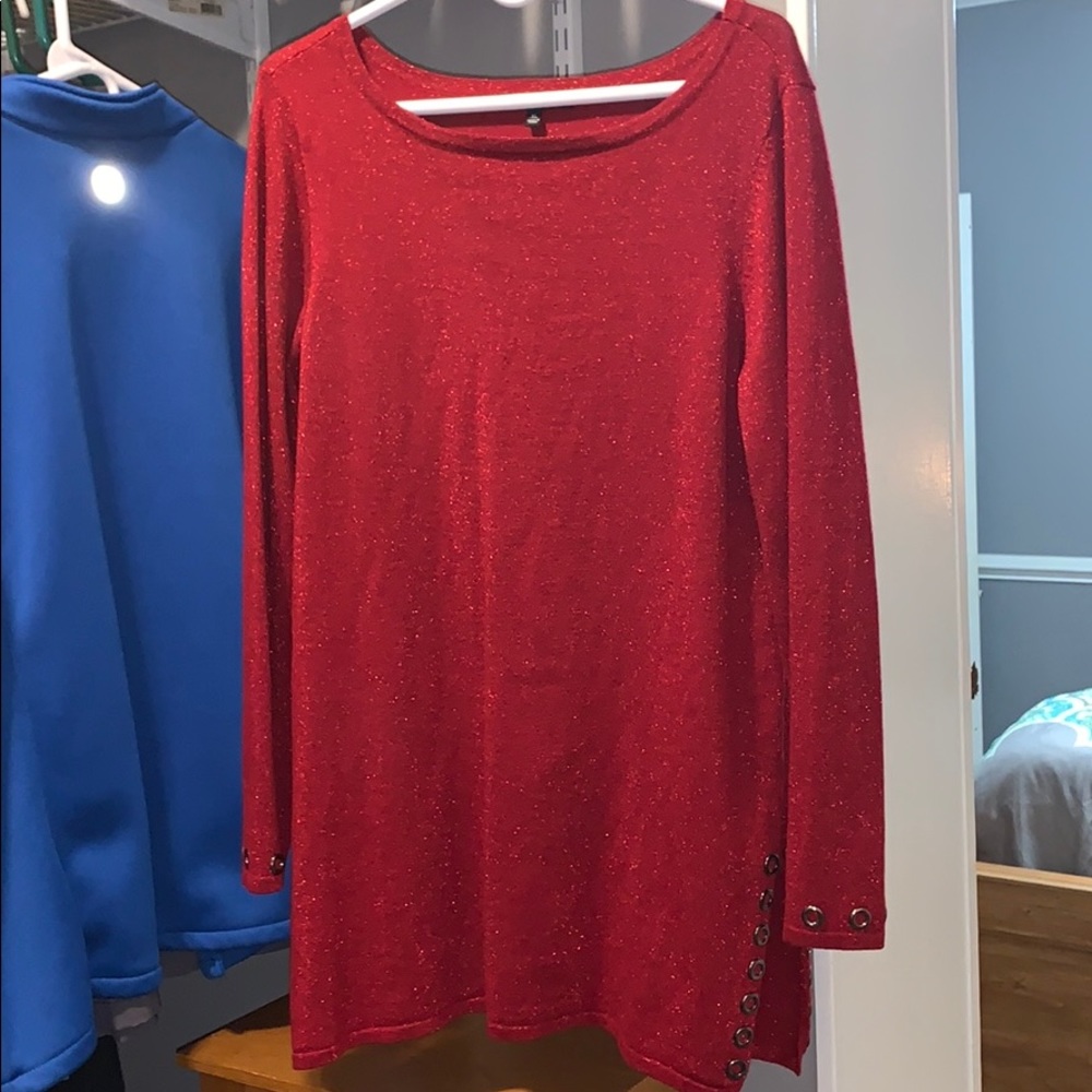 red dressy top
